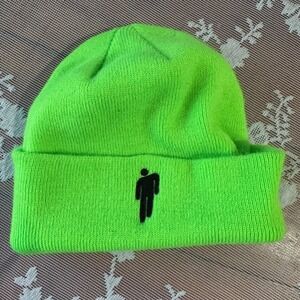 Billie Eilish Beanie Unisex OS Neon Green Excellent Blohsh Logo Knit Hat